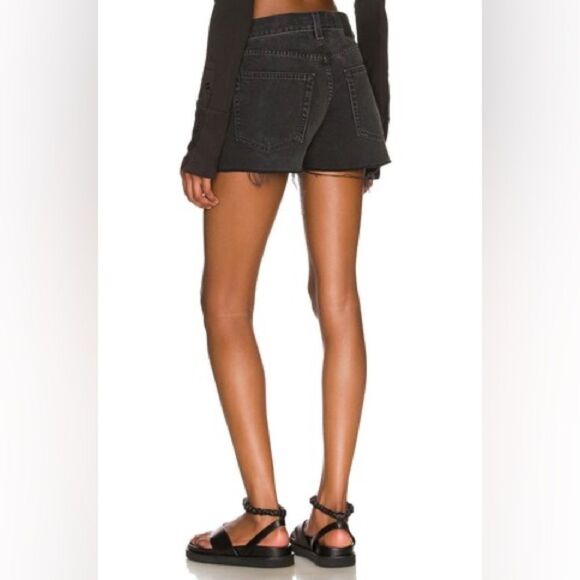 Grlfrnd Karolina High Rise Straight Crop Black Women's Short Jeans Denim - Picture 3 of 12